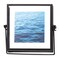Fabulaxe Modern Metal Floating Tabletop Square Photo Picture Frame w/Glass Cover and Easel Stand, Black 4 x 4 QI004066.BK.S - alternate 8